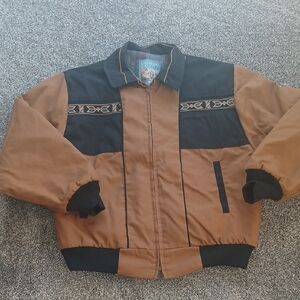 Men's Vintage Canyon Guide Aztec Bomber Jacket Large Brand New Condition!